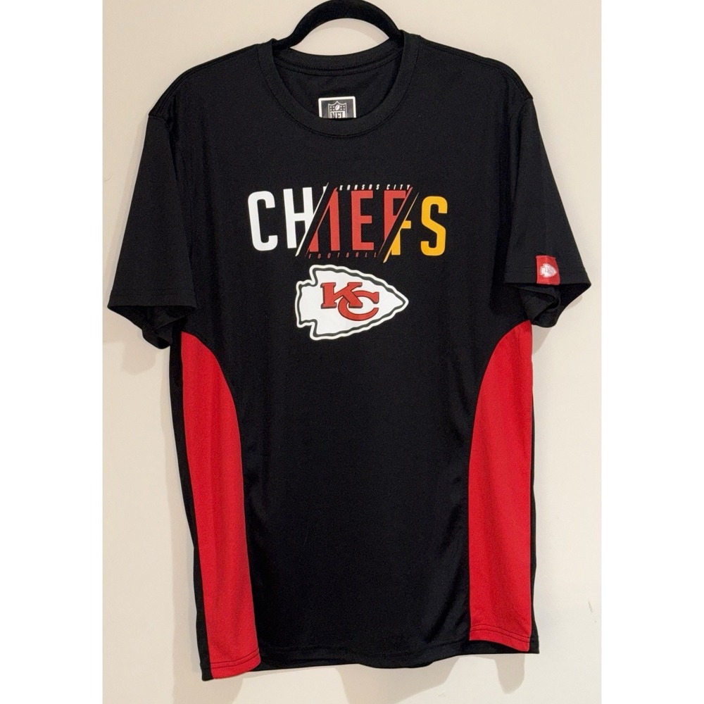 Kansas City Chiefs‎ Shirt Men's Large Black & Red NFL Team Apparel
